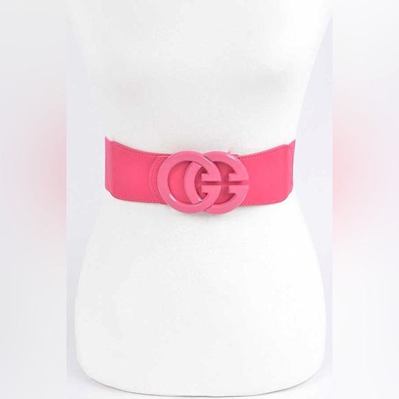 One Size Logo Elastic Statement Belt - Picture 4 of 9